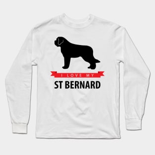 I Love My St Bernard Long Sleeve T-Shirt